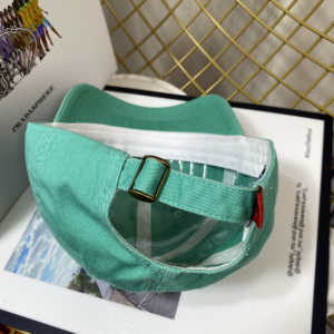 Replica Womens Hats Prada Green Cotton Baseball Cap Hat A190PP180 AA189656