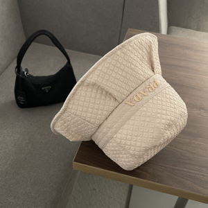 Replica Womens Hats Prada Off White Canvas Bucket Cap Hat A190PP180 AA189676