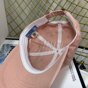 Replica Womens Hats Prada Pink Cotton Baseball Cap Hat A190PP180 AA189655