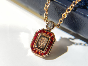 Replica Womens Jewelry Harry Winston HW Logo Diamonds Necklace A62PP280 AA189576