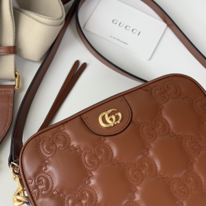 Replica Womens Handbags Gucci Love Parade GG Matelasse Leather Shoulder Bag in Brown 702234 21x17x7CM A09PP780 AA189526 Replica Womens Handbags Gucci Love Parade GG Matelasse Leather Shoulder Bag in Brown 702234 21x17x7CM A09PP780 AA189526