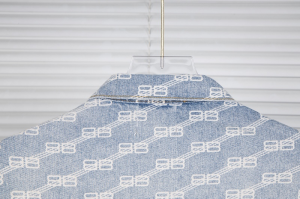 Replica Mens Clothing Balenciaga BB Monogram Denim Jacket SMLXL A215PP380 AA189934