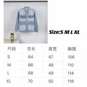 Replica Mens Clothing Balenciaga BB Monogram Denim Jacket SMLXL A215PP380 AA189934