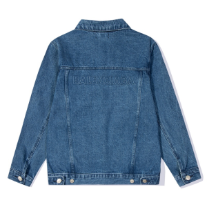 Replica Mens Clothing Balenciaga Blue Denim Jacket SMLXL A215PP380 AA189926