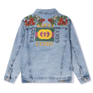 Replica Mens Clothing Gucci Blue Denim Jacket SMLXL A215PP380 AA189927