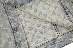 Replica Mens Clothing Gucci Gray GG Denim Jacket SMLXL A215PP380 AA189928