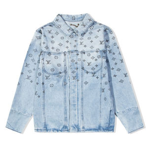 Louis Vuitton Blue Monogram Denim JacketXL 