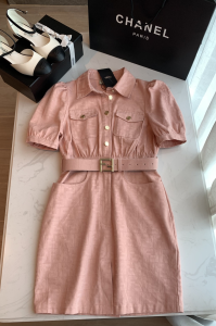 Fendi Pink FF Logo Shirt DressXL 