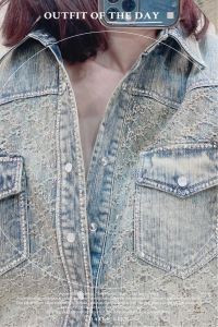 Replica Womens Clothing Gucci GG Denim Jacket SML A198PP980 AA189921