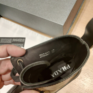 Replica Womens Shoes Prada Red Leather Lace Up Ankle Boot 35 To 42 A151PP580 AA189807