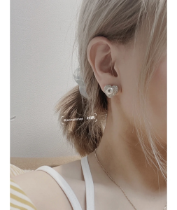 Replica Womens Jewelry Chanel CC Logo Heart Earrings A152PP180 AA190132