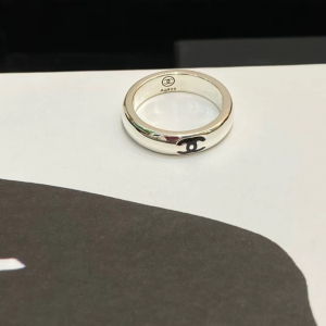 Chanel CC Logo Silver Rings 