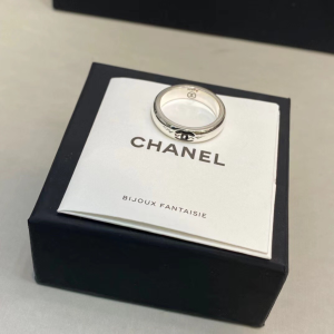 Replica Womens Jewelry Chanel CC Logo Silver Rings A152PP180 AA190129