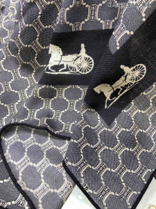 Replica Womens Scarf Celine Triomphe Silk Scarf Black 140x140CM A151PP280 AA190046
