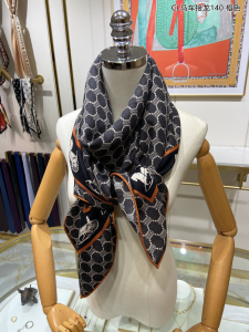 Replica Womens Scarf Celine Triomphe Silk Scarf Orange 140x140CM A151PP280 AA190047