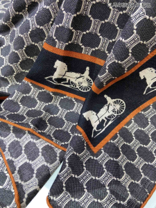 Replica Womens Scarf Celine Triomphe Silk Scarf Orange 140x140CM A151PP280 AA190047