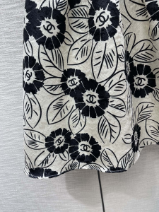 Replica Womens Clothing Chanel CC Logo Leaf Mini Dress in White SML A198PP780 AA190347