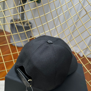 Replica Womens Hats Chanel CC Logo Black Cotton Baseball Cap Hat A190PP180 AA190325