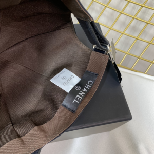 Replica Womens Hats Chanel CC Logo Black Cotton Baseball Cap Hat A190PP180 AA190329