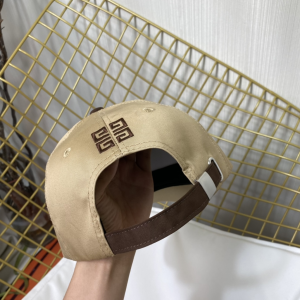Replica Womens Hats Givenchy Beige Cotton Baseball Cap Hat A190PP180 AA190338
