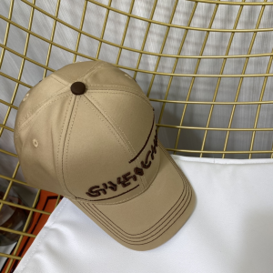 Replica Womens Hats Givenchy Beige Cotton Baseball Cap Hat A190PP180 AA190338