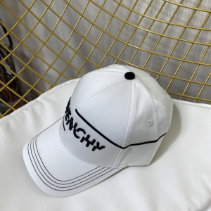 Givenchy White Cotton Baseball Cap Hat 