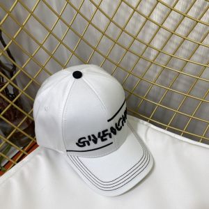 Replica Womens Hats Givenchy White Cotton Baseball Cap Hat A190PP180 AA190339