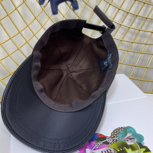 Replica Womens Hats Prada Black Nylon Baseball Cap Hat A190PP180 AA190332