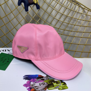 Prada Pink Nylon Baseball Cap Hat 