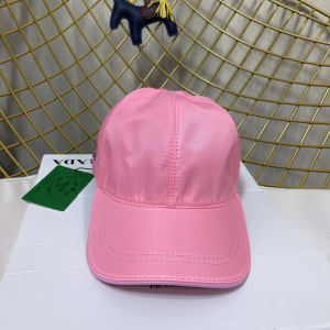 Replica Womens Hats Prada Pink Nylon Baseball Cap Hat A190PP180 AA190330