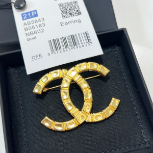 Chanel Gold CC Logo Brooch 