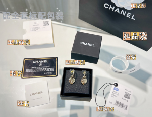 Replica Womens Jewelry Chanel Gold CC Logo and Heart Earrings A62P180 AA190390