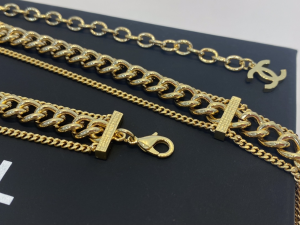 Replica Womens Jewelry Chanel Vintage Gold CC Lion Chain Necklace A39P380 AA190385