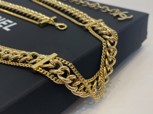 Replica Womens Jewelry Chanel Vintage Gold CC Lion Chain Necklace A39P380 AA190385