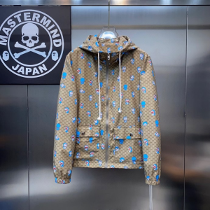 Gucci Beige GG Zipper Jacket Coat 