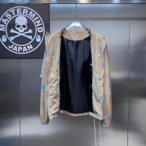 Replica Mens Clothing Gucci Beige GG Zipper Jacket Coat M To XXXL A215PP380 AA190612