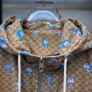 Replica Mens Clothing Gucci Beige GG Zipper Jacket Coat M To XXXL A215PP380 AA190612