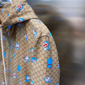 Replica Mens Clothing Gucci Beige GG Zipper Jacket Coat M To XXXL A215PP380 AA190612