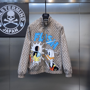 Gucci Beige GG Zipper Jacket Coat 