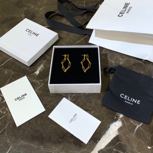 Replica Womens Jewelry Celine Plate Gold Link Earrings A205PP180 AA190609