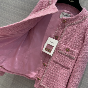 Replica Womens Clothing Chanel Pink Tweed Jacket SML A198PP980 AA191076