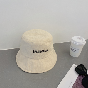 Replica Womens Hats Balenciaga Beige Cotton Bucket Cap Hat A190PP180 AA191065