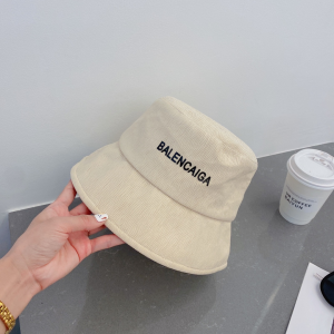 Replica Womens Hats Balenciaga Beige Cotton Bucket Cap Hat A190PP180 AA191065