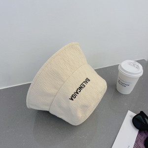Replica Womens Hats Balenciaga Beige Cotton Bucket Cap Hat A190PP180 AA191065