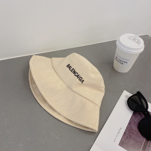Replica Womens Hats Balenciaga Beige Cotton Bucket Cap Hat A190PP180 AA191065