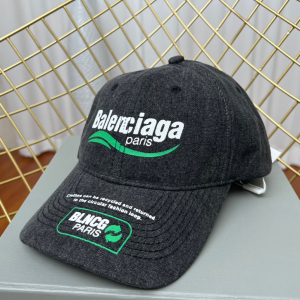 Replica Womens Hats Balenciaga Black Cotton Baseball Cap Hat A190PP180 AA191060