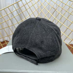 Replica Womens Hats Balenciaga Black Cotton Baseball Cap Hat A190PP180 AA191060