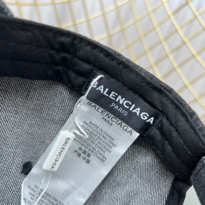 Replica Womens Hats Balenciaga Black Cotton Baseball Cap Hat A190PP180 AA191060