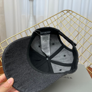 Replica Womens Hats Balenciaga Black Cotton Baseball Cap Hat A190PP180 AA191060