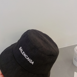 Replica Womens Hats Balenciaga Black Cotton Bucket Cap Hat A190PP180 AA191066